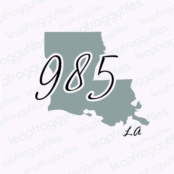 Area Code 985 La Etsy