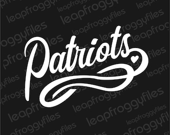 Patriots Maskottchen Swirly Design/Patriots School Maskcot/Patriots Travel Ball Team/ High School Middle School Elementary Maskottchen Mama svg cricut