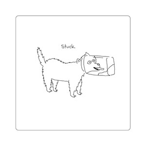 Funny Dog Stickers, Humorous Square Stickers for Dog Lovers, Laptop Decor, Gift for Pet Owners, Quirky Home Decor