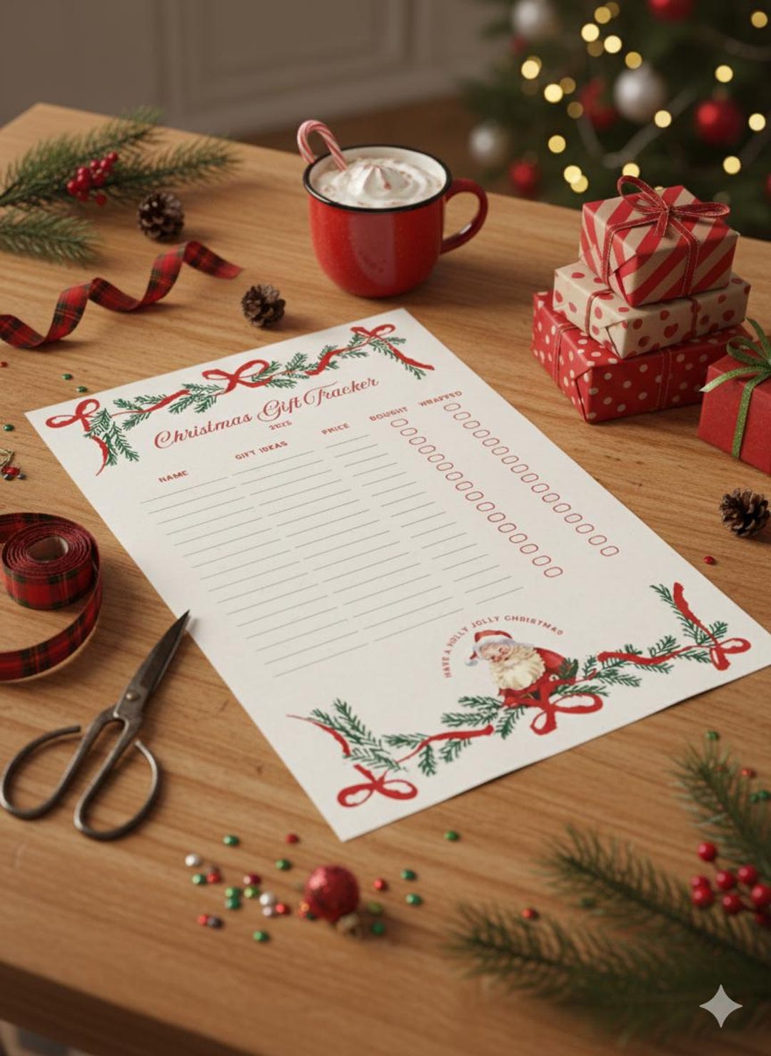 Christmas Gift List Printable | Holiday Shopping Tracker | 2025 Gift ...