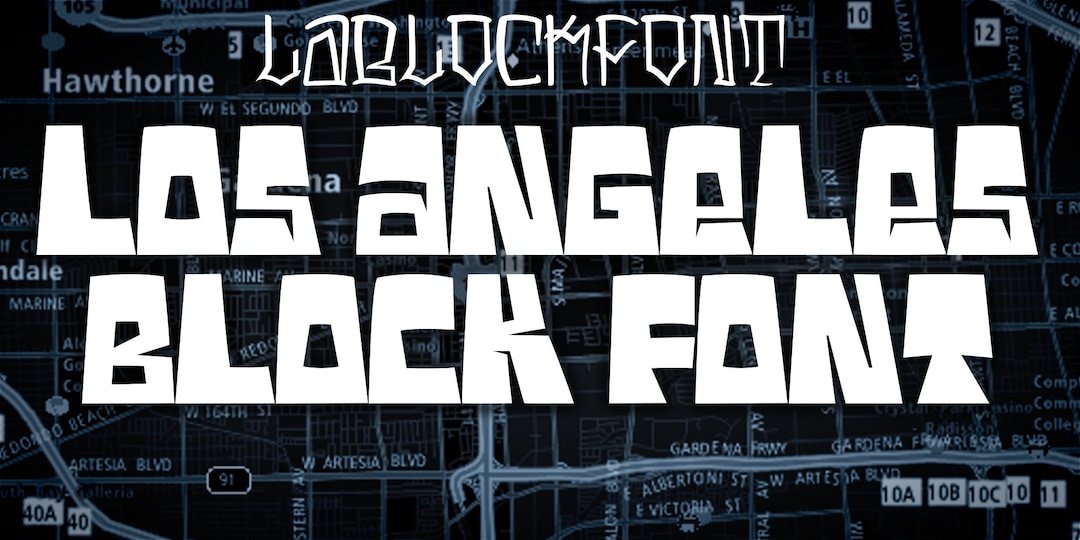 LA Block Font Etsy
