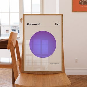Enneagram 6, The Loyalist Poster, Digital Print, Trendy Wall Art, Bauhaus Inspired