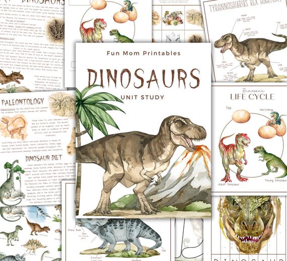Dinosaur Unit Study: Homeschool Science Printable (Instant Download)
