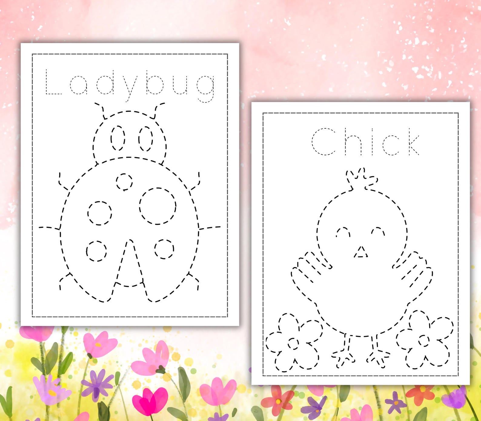 SPRING Themed Tracing Sheets for Kids, Preschool Fine Motor Skills ...
