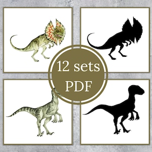 DINOSAURIERFARBEN Kleinkind Montessori druckbar. SOFORTIGER DOWNLOAD