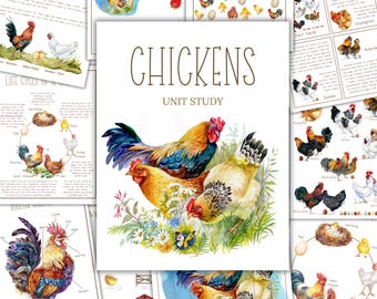 Chicken Unit Study , Life Cycle, Anatomy, DIGITAL DOWNLOAD