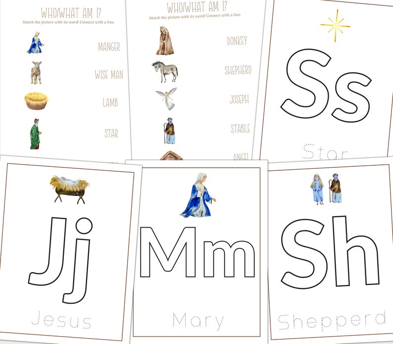 NATIVITY Unit Study Vocabulary Jesus Birth Story Etsy