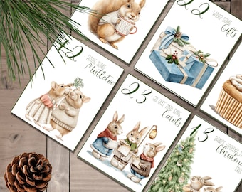 Christmas Advent Calendar Activity Cards: Family Holiday Fun (Digital Download)