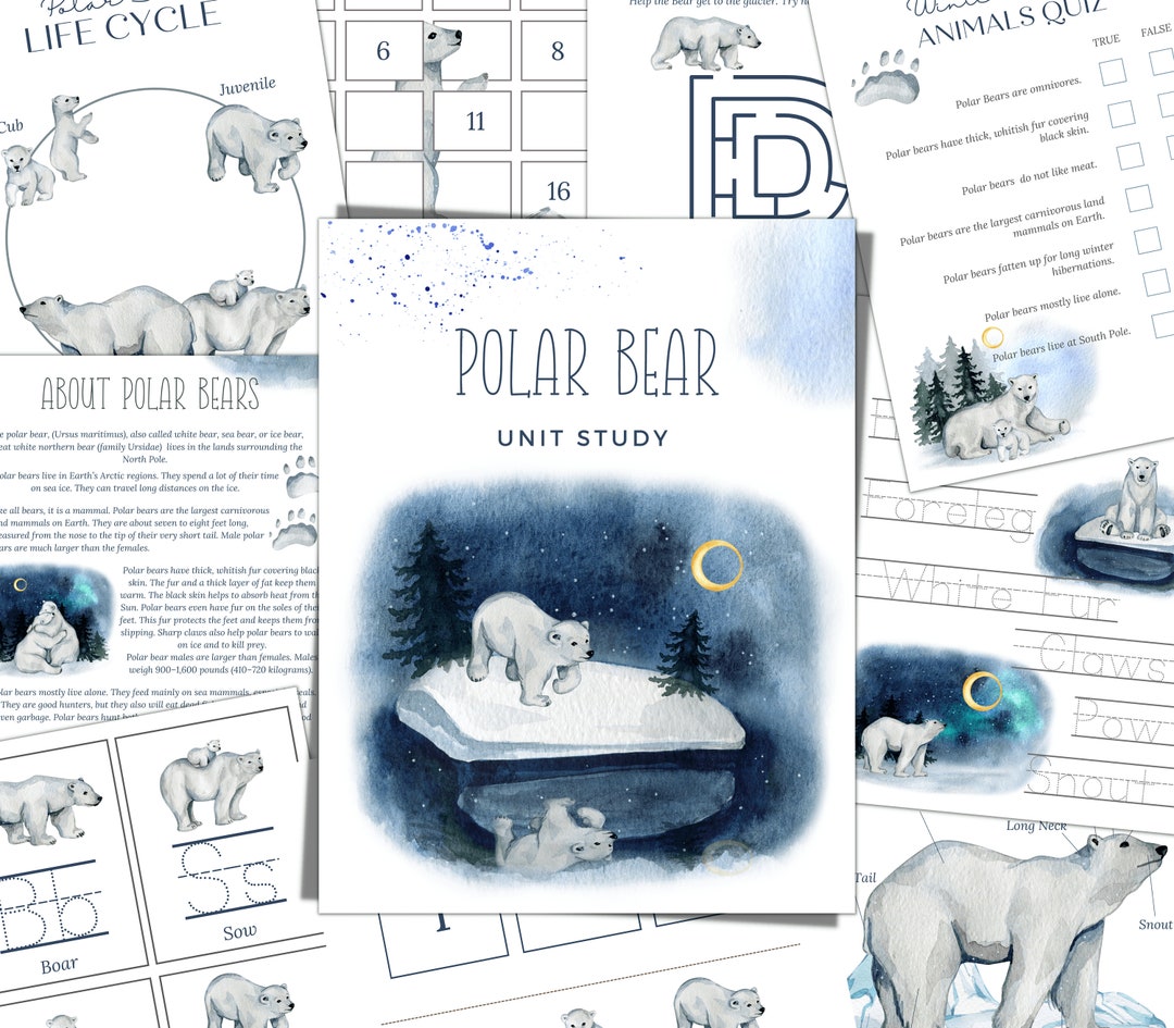 POLAR Bear Unit Study Life Cycle Anatomy Nature Study