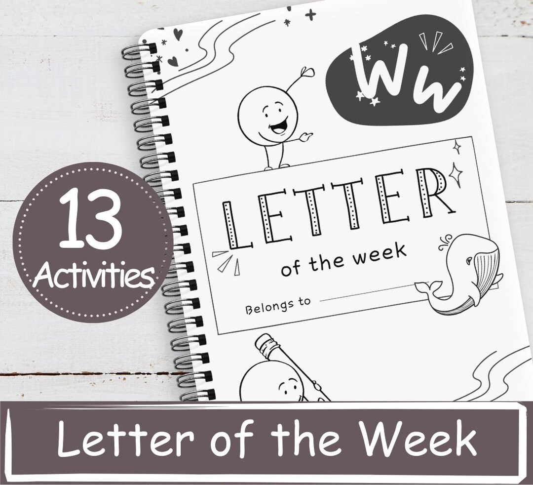 W/learning Notebook Letter of the Week: Letter W Learning Activities (printable) - Etsy