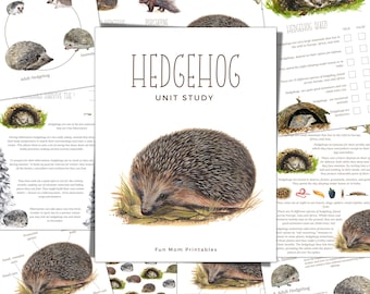 Hedgehog Unit Study: Homeschool Science Printable (Instant Download)