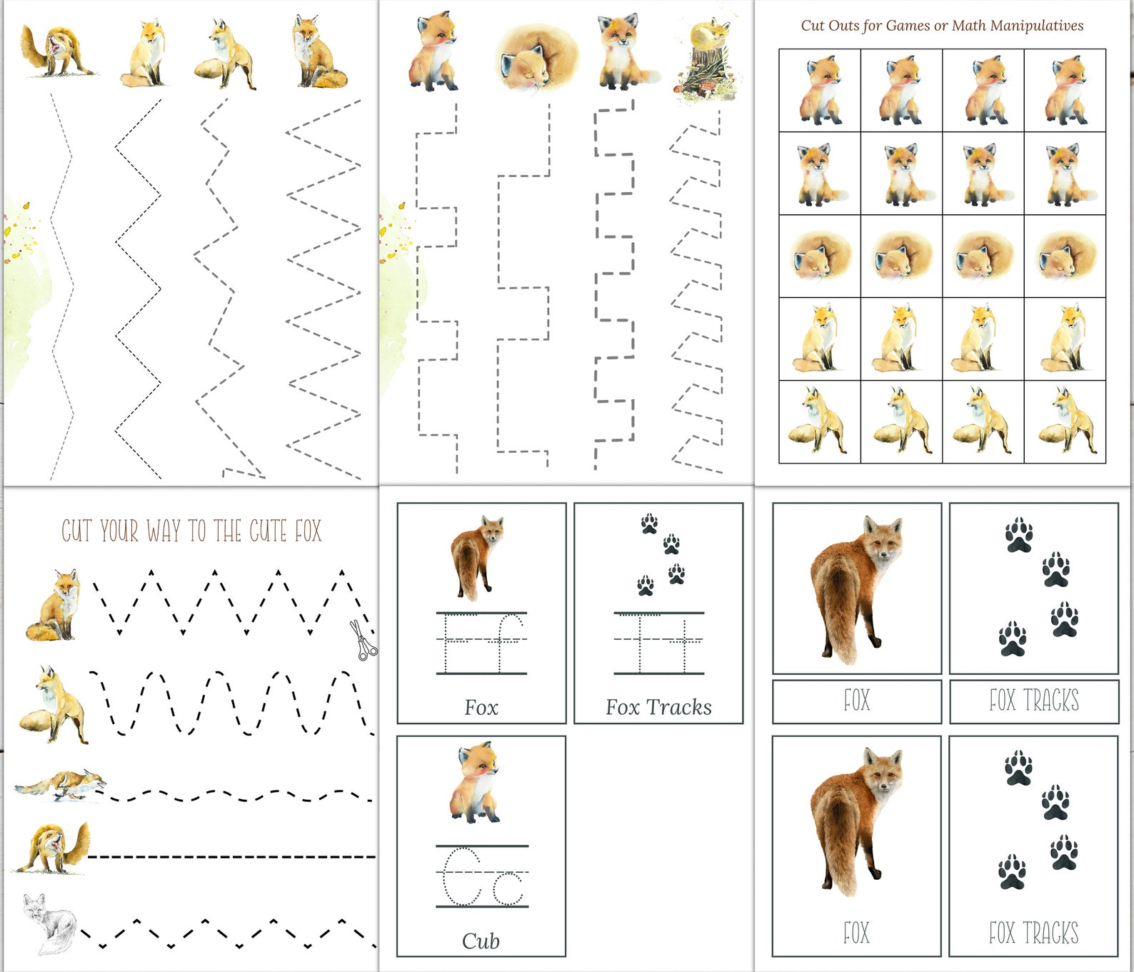 Red Fox Task Red Fox Unit Study: Life Cycle, Anatomy, Homeschool Printable (instant ...
