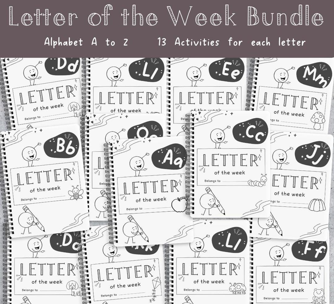 Letter of the Week Bundle: A to Z Alphabet Learning Activities ...