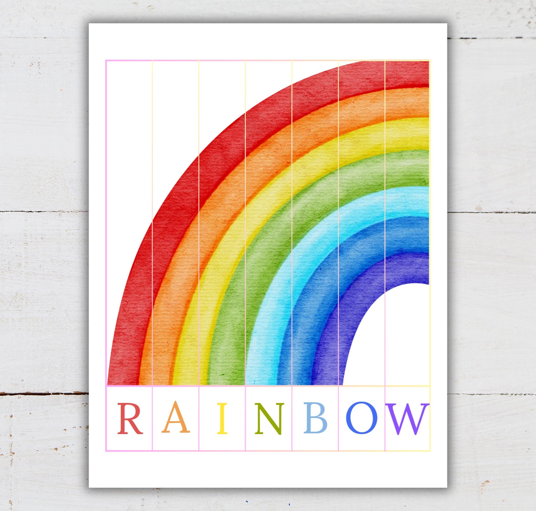Colorful Ranbowletter R Letter R is for Rainbow: Alphabet Learning Activities (printable) - Etsy