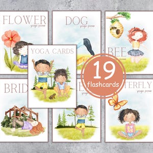 KIDS YOGA POSES, Yoga Flashcards, Kids Movement Activity, Yoga Poses, Yoga Practice, Yoga Cards, Yoga for Kids, Instant Download