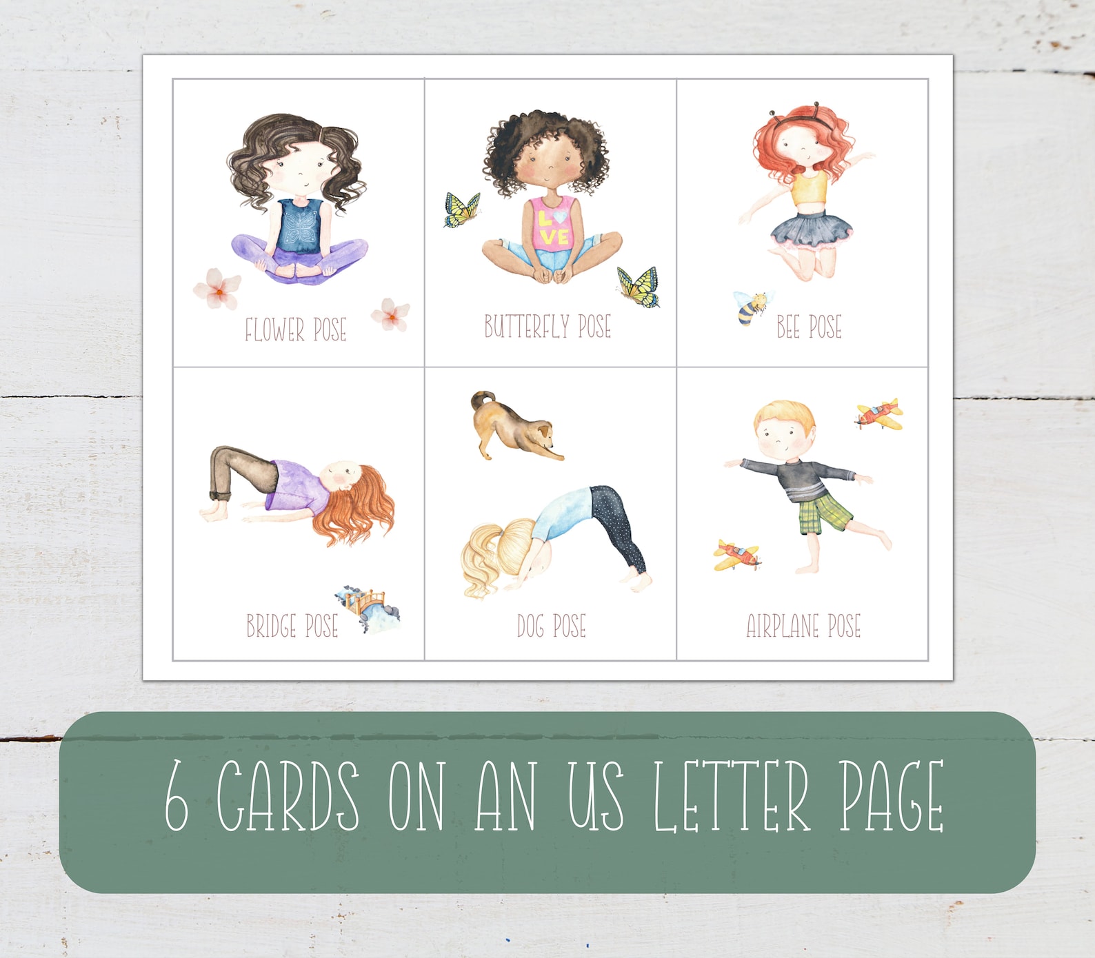 Peaceful yoga session with beautiful cards and calming atmosphere