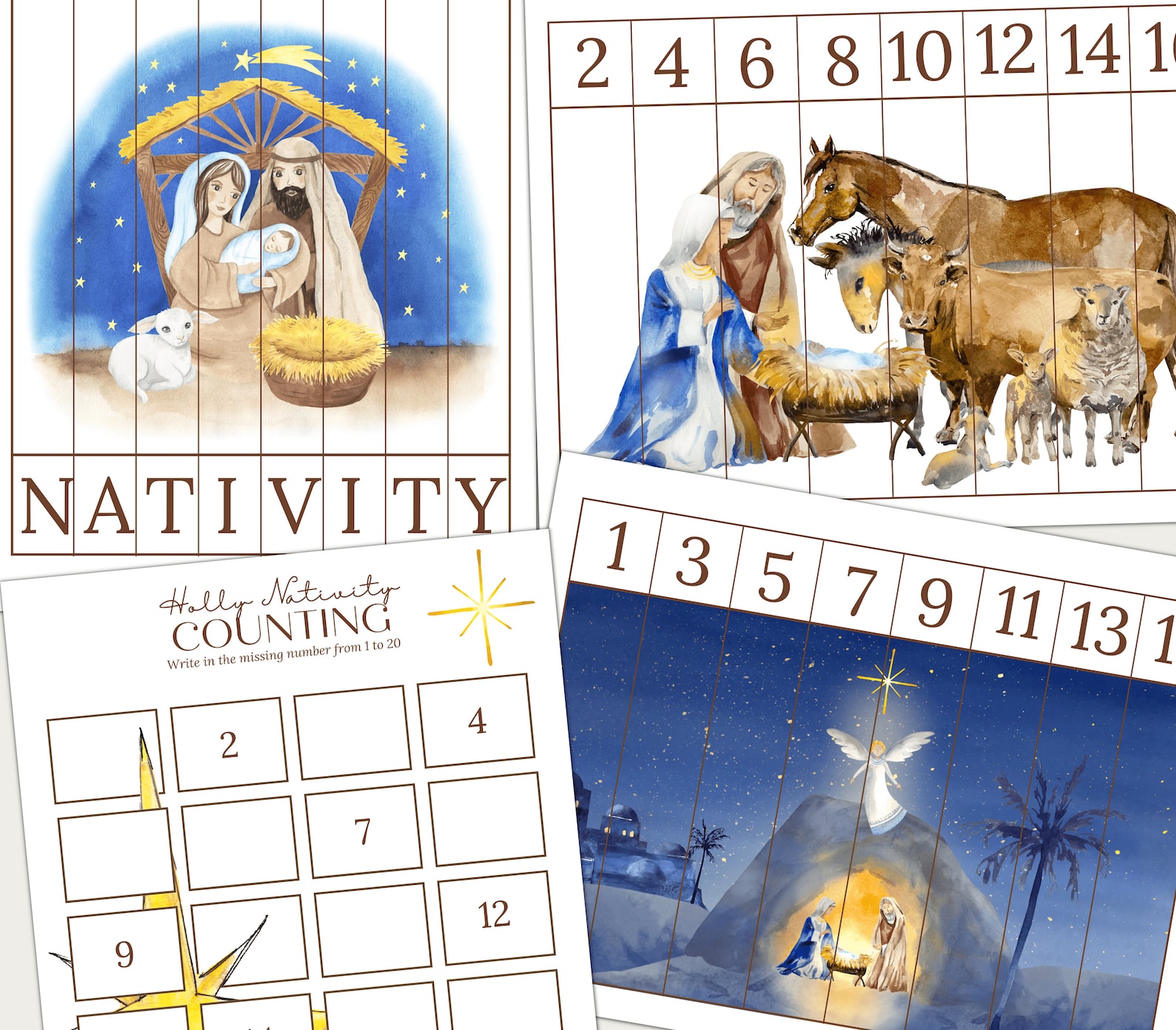 NATIVITY Unit Study Vocabulary Jesus Birth Story Etsy