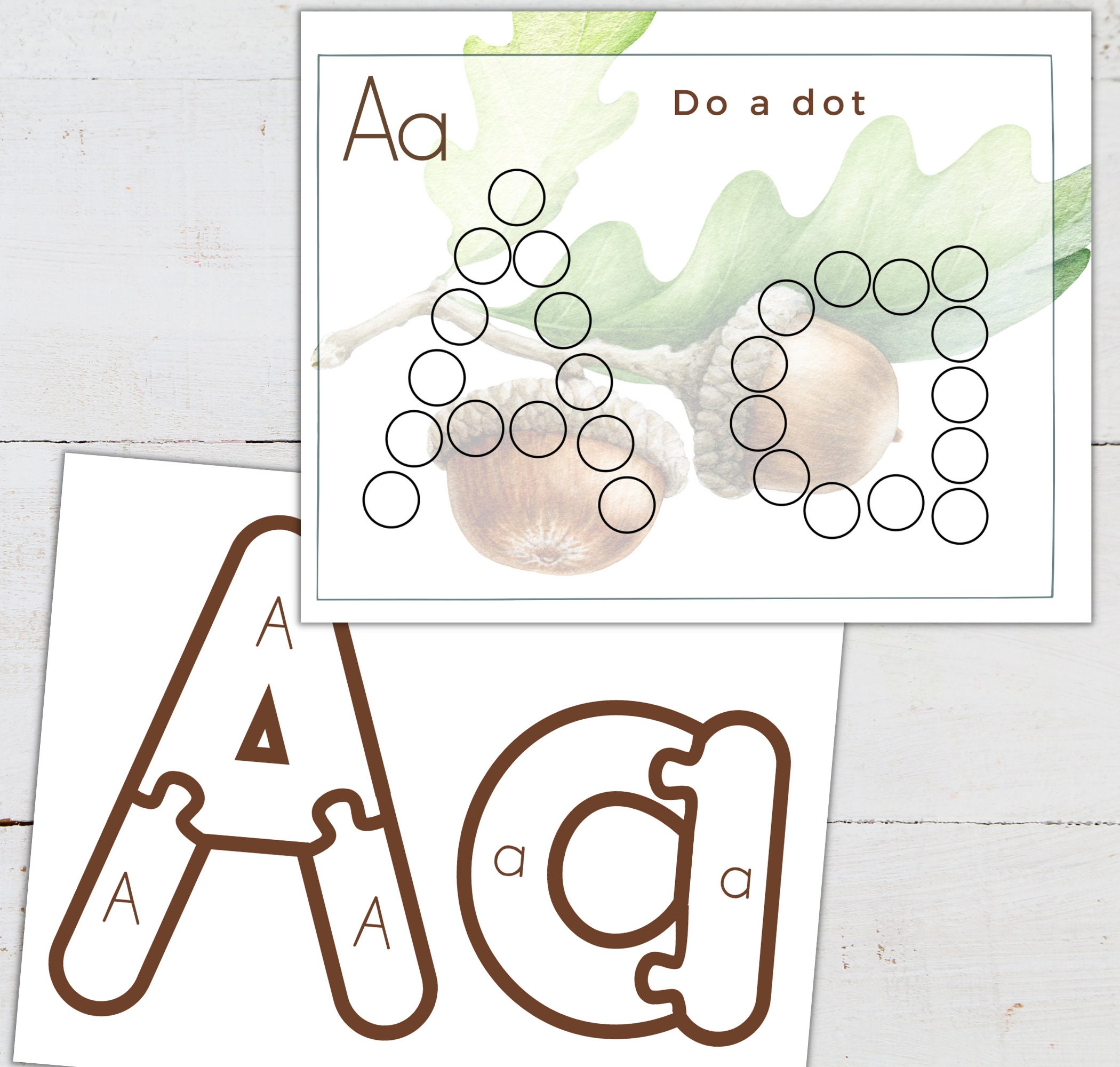 Letter A Acorn Learning Activities: Homeschool Printable (digital ...