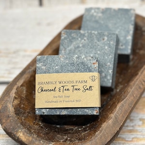 Charcoal & Tea Tree Sea Salt Soap: Detoxifying Cold Process Bar