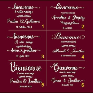 Stickers Panneau de Bienvenue Mariage Sticker Mariage Sticker Baptême Stickers personnalisés Stickers Gender Reveal image 2