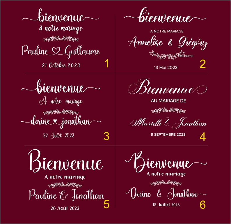 Stickers Panneau de Bienvenue Mariage Sticker Mariage Sticker Baptême Stickers personnalisés Stickers Gender Reveal image 2