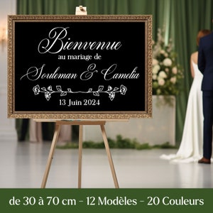 Stickers Bienvenue pour Panneau de Mariage, Stickers Uniques pour Panneau de Bienvenue, Stickers Panneau de Bienvenue Autocollant Mariage image 1