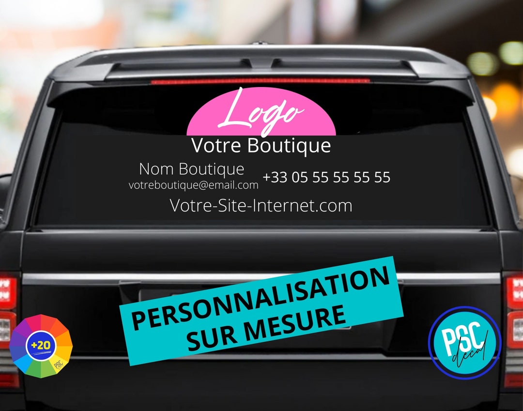 Sticker Publicitaire Voiture Entreprise, Stickers Pub Véhicule ...