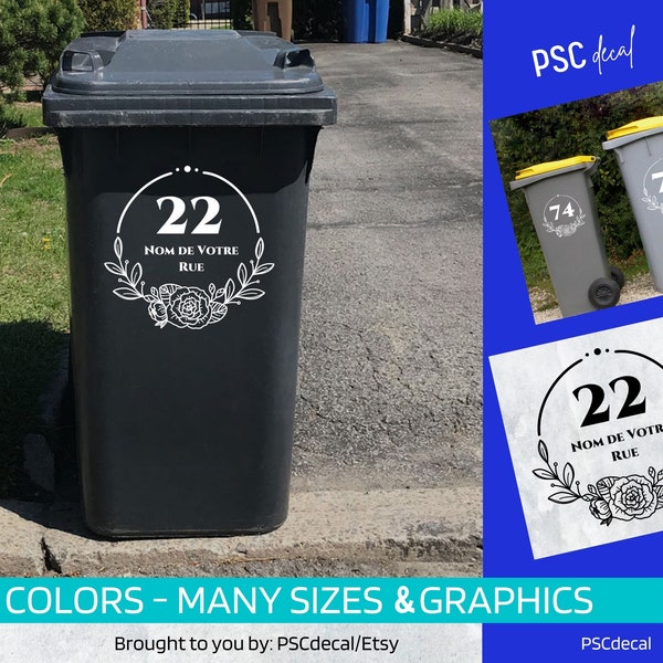 Label Garbage Can Etsy