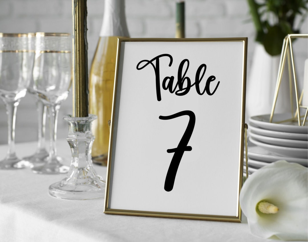 Table Number Sticker Wedding Table Plan Number Wedding Table Decoration Wedding Accessories Etsy