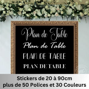 Stickers Plan de Table Mariage Personnalisés, Stickers Accessoires Mariage, Accessoires Décoratifs, Stickers sur Mesure Plans de Tables