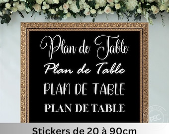 Stickers Plan de Table Mariage Personnalisés, Stickers Accessoires Mariage, Accessoires Décoratifs, Stickers sur Mesure Plans de Tables