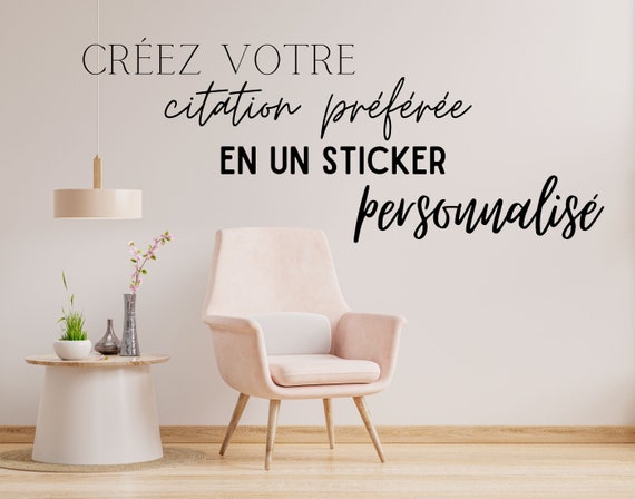 Autocollant Mural Personnalisé Prénom Ou Texte - Vinyle Premium 24 Couleurs, 10 à 60 Cm, Fabrication Française, Facile à Poser - 14