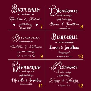 Stickers Panneau de Bienvenue Mariage Sticker Mariage Sticker Baptême Stickers personnalisés Stickers Gender Reveal image 3