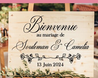 Stickers Bienvenue pour Panneau de Mariage,  Stickers Uniques pour Panneau de Bienvenue, Stickers Panneau de Bienvenue - Autocollant Mariage