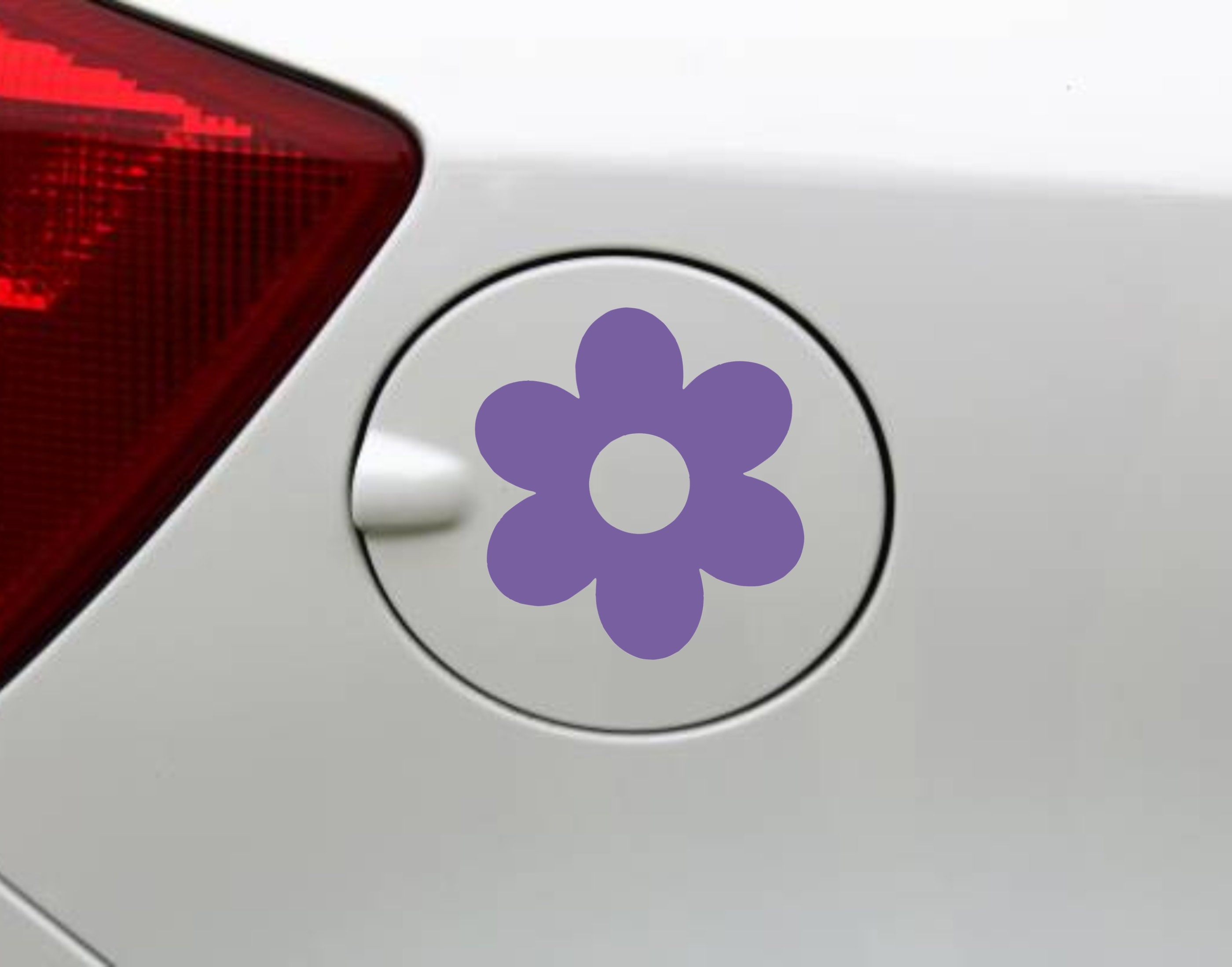 5PCS Sticker Voiture Fleur Autocollant Étanche Amovible Déco Véhicule  Couverture de Rayures Blanc