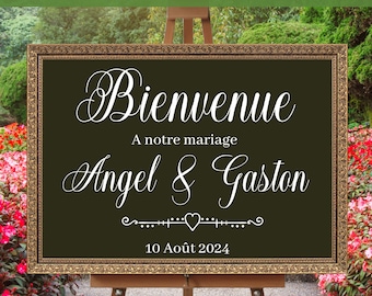 Stickers Mariage pour Panneau d'Accueil, Stickers Panneau de Bienvenue, Accessoire pour  Mariage, Stickers Personnalisés Mariage, Mariage