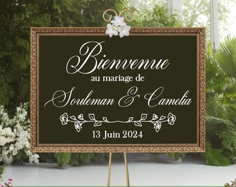 Stickers Bienvenue pour Panneau de Mariage,  Stickers Uniques pour Panneau de Bienvenue, Stickers Panneau de Bienvenue - Autocollant Mariage