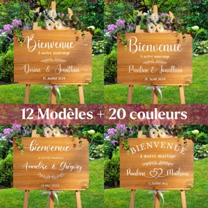 Stickers Panneau de Bienvenue Mariage Sticker Mariage Sticker Baptême Stickers personnalisés Stickers Gender Reveal image 1