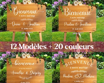 Stickers Panneau de Bienvenue Mariage - Sticker Mariage - Sticker Baptême - Stickers personnalisés - Stickers Gender Reveal