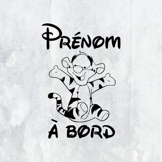 Sticker Sticker For Car Baby On Board Tigrou Etsy Ireland
