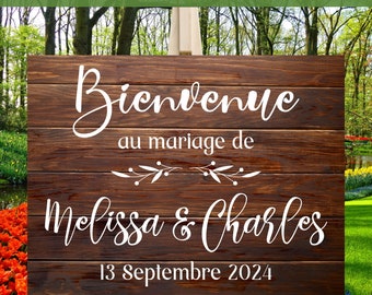 Stickers Mariage pour Panneaux d'Accueil Nuptiaux, Stickers Mariage Panneau de Bienvenue - Sticker Mariage - Stickers Personnalisés Mariage