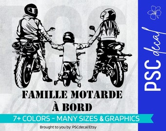 Sticker Decal for Car Biker Family on Board, Baby on board, car vinyl sticker decal, car sticker, motorcycle