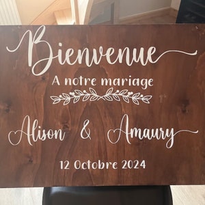 Autocollant Personnalisé Panneau Mariage, Stickers Mariage Panneau Bienvenue, Stickers Mariage, Stickers Personnalisés Mariage image 10