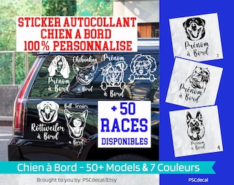 Boxer On Board Car Sticker Decal - Dog On Board, Personalized Decal, personalized dog car sticker