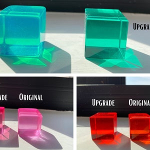 Lucent Rainbow Acrylic Cubes Upgraded Version Gem Cubes Light Cubes Montessori Playroom Toddler Kids Waldorf Play image 2