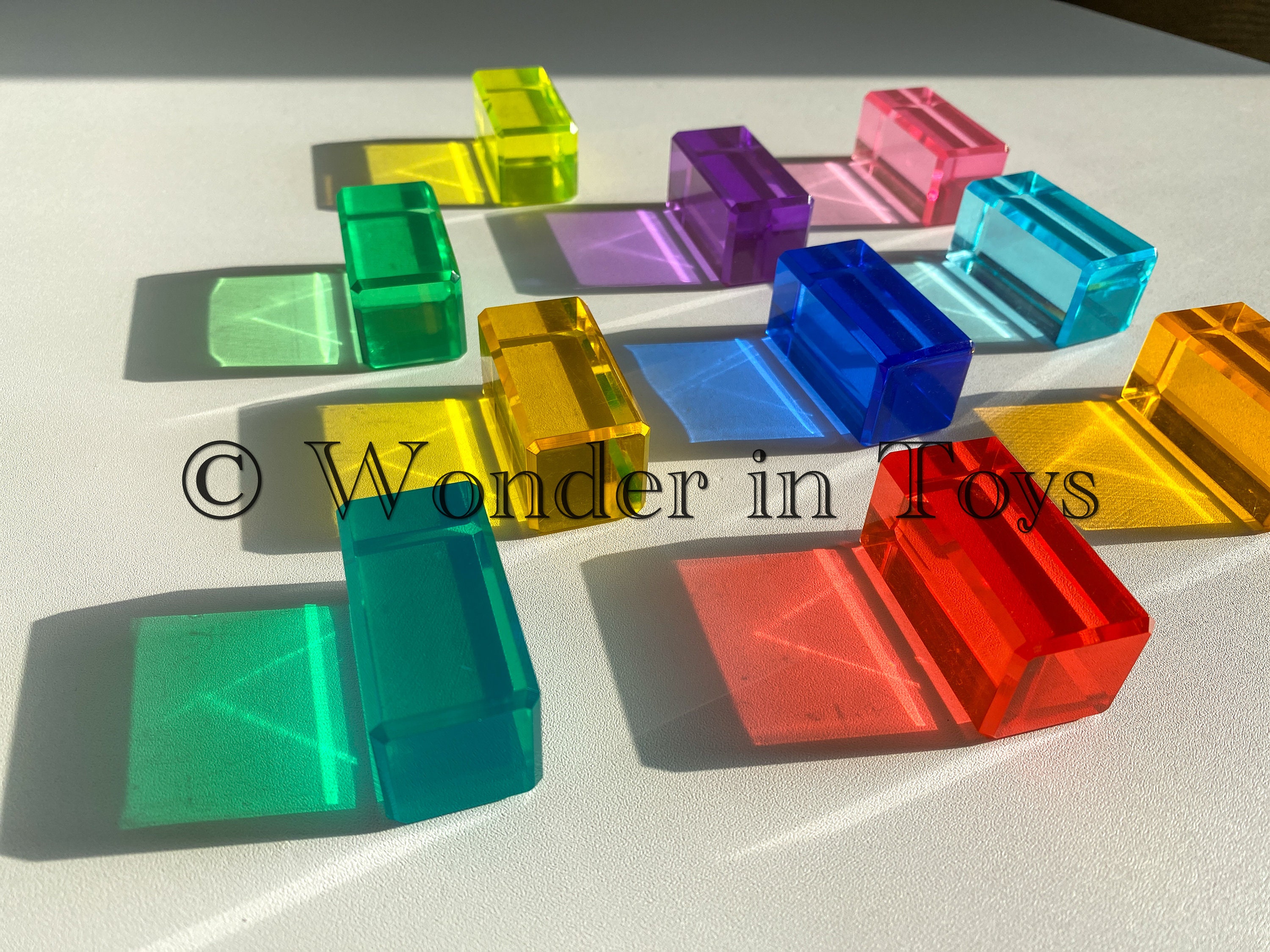 Translucent Pastel Light Rainbow Acrylic Square and Rectangle Cube Set –  Wonder in Toys & Urban Littles