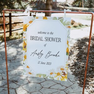 DAISY Welcome Sign Floral Bridal Shower Welcome Sign Template Sunflower Welcome Sign Bridal Shower Welcome Sign Daisy