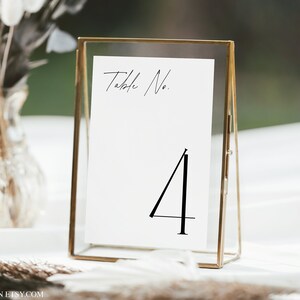 MINIMALIST Table Numbers Wedding Modern Table Numbers Template Bridal Shower Table Numbers Elegant Table Numbers Wedding Simple Template