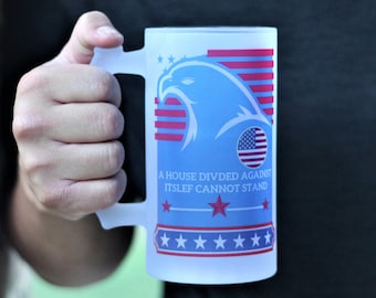 Custom photo frosted Beer mug, Personalized glass beer mug photo and text, Personalized Beer mug, Custom Beer Mug, American Mug, USA Mug