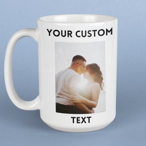 Personalized photo coffee mug, Custom logo Mug, Personalized text mug, Mug with personalized photo, coffee Mug with picture and text